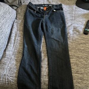 Place Women's Classic Indigo Straight Leg Jeans